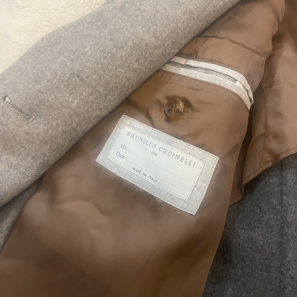 BRUNELLO CUCINELLI GREY COAT SIZE 50/L - Picture 10 of 13